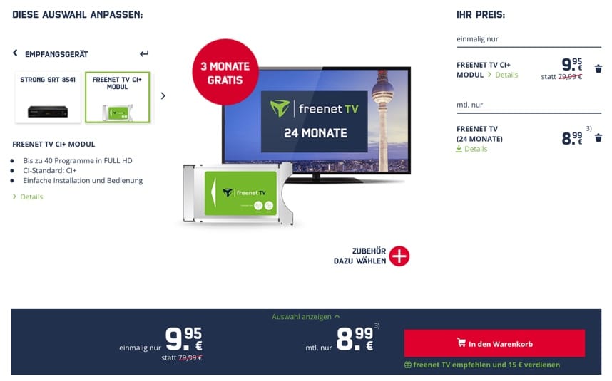 Freenet TV Angebot: DVB-T2 6 Monate Gratis + Receiver